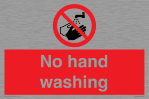 No hand washing